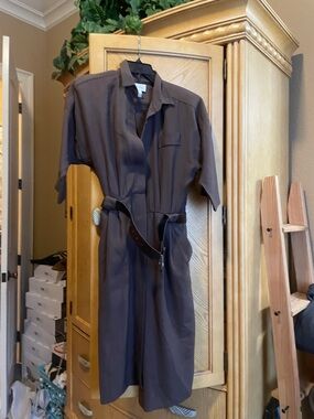 Vintage Leslie Fay brown dress size 8